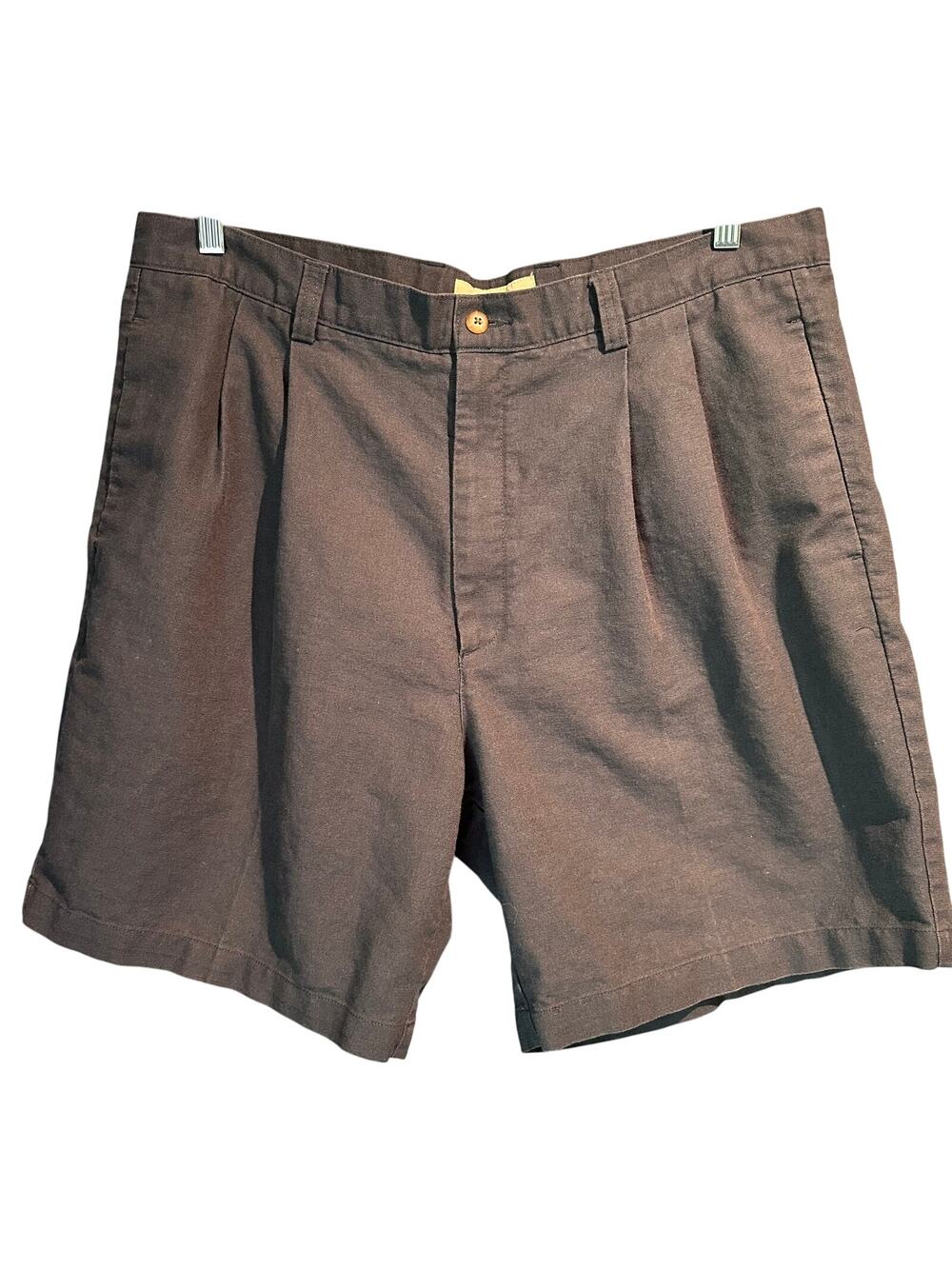 Banana Joe size 38 Linen blend shorts Navy Blue Summer Vacation Preppy Coastal
